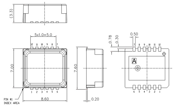 低功耗三轴数字加速度传感器SCA3060-D01