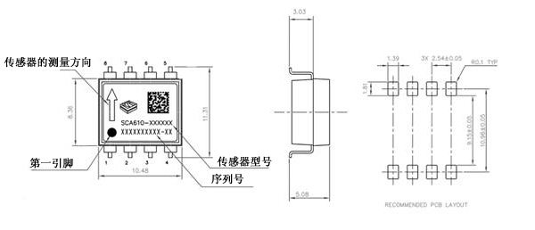 VTI单轴模拟输出加速度传感器SCA610-CAHH1G